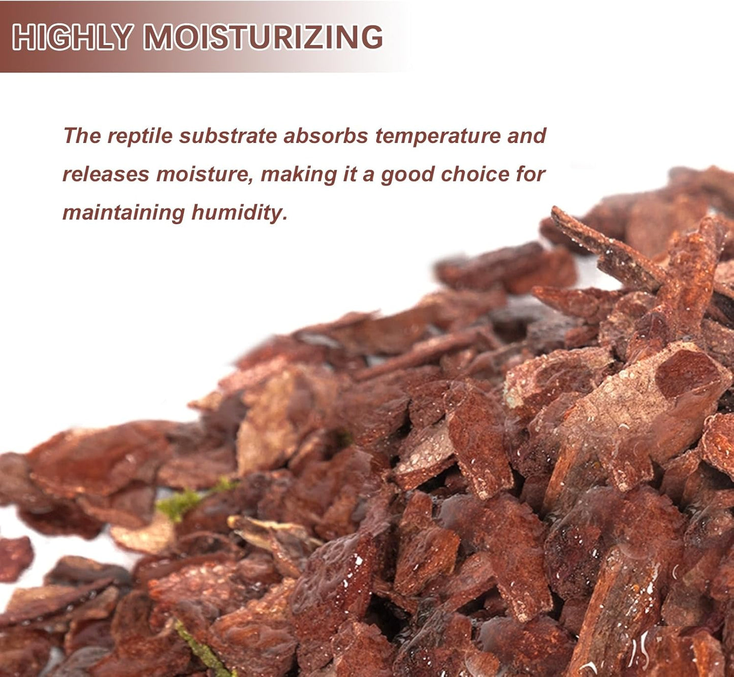 BNOSDM Reptile Cork Bark Substrate Bedding Tortoise Natural Cork Wood Chips Reptile Breeding Bedding Habitat Decor for Ball Python Lizard Snake Spiders Geckos Bearded Dragons Hermit Crabs (0.99LB)