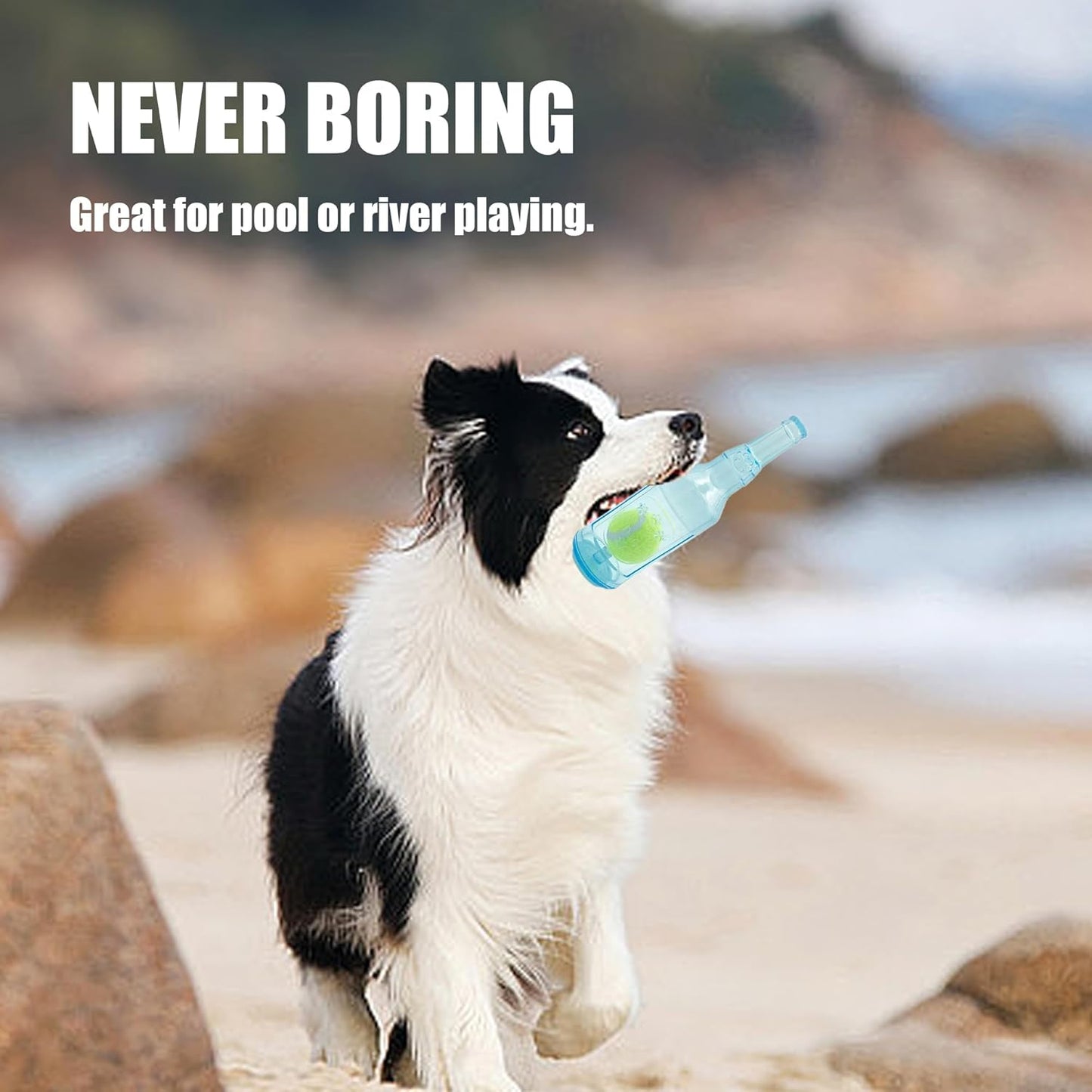 Dog Squeaky Floating Toy for Small Medium Large Dogs Training Fetch Indestructible Dog Chew Toys Indoor Pool Beach Outdoor Pet Supplies Yellow S