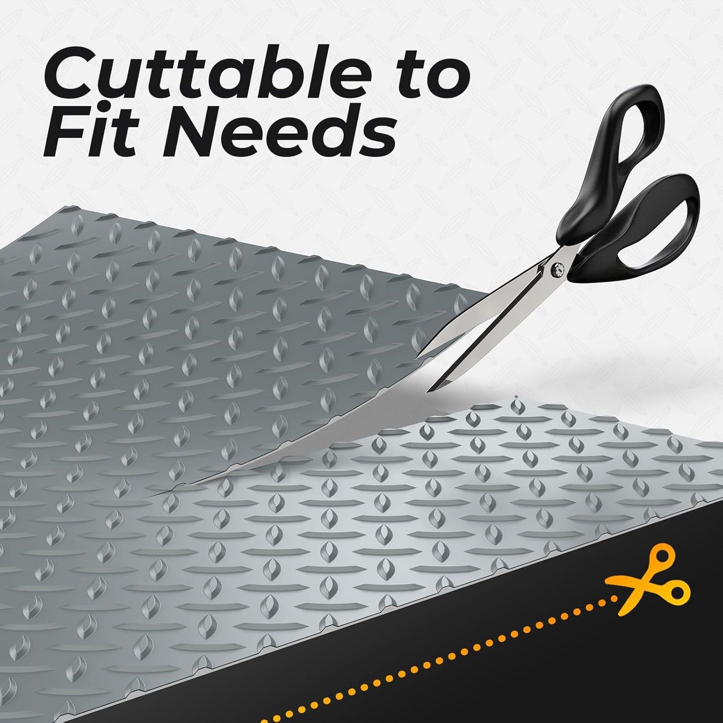 7.8 x 20 FT Garage Floor Mat, 2.8mm Thickness Diamond Plate Vinyl Garage Flooring Roll for Under Car, Large Size 156 SQFT for Large SUVs, MPV, Pickup Truck