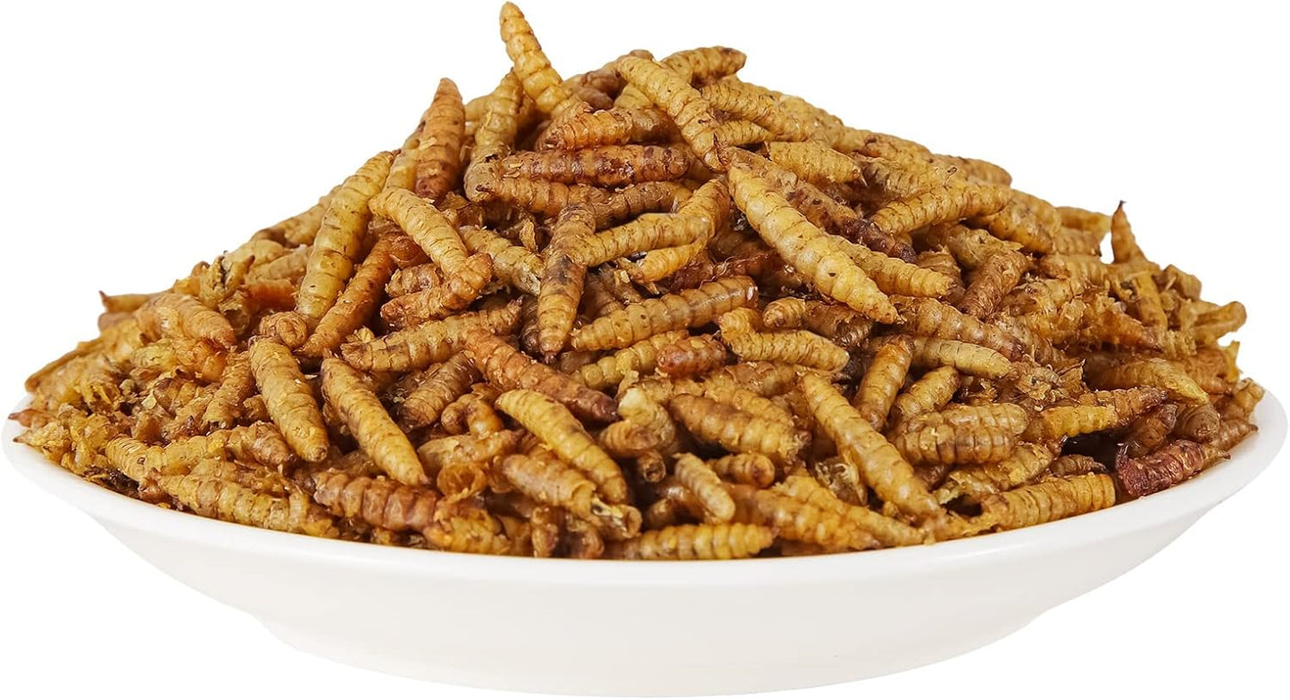 Dried Black Soldier Fly Larvae 44LBS, 85X More Calcium Than Mealworms High-Protein BSF Larvae Chicken Treats Non-GMO BSFL for Chickens, Hens, Ducks, Wild Birds