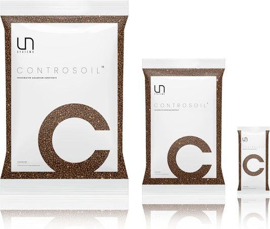 Ultum Nature Systems Controsoil - Freshwater Aqua Soil Substrate for Fish, Shrimp, Live Plant Propagation and Aquascaping - 6.8pH Low Ammonia, Volcanic Ash - Brown, Fine (10 Liter | 20LB)