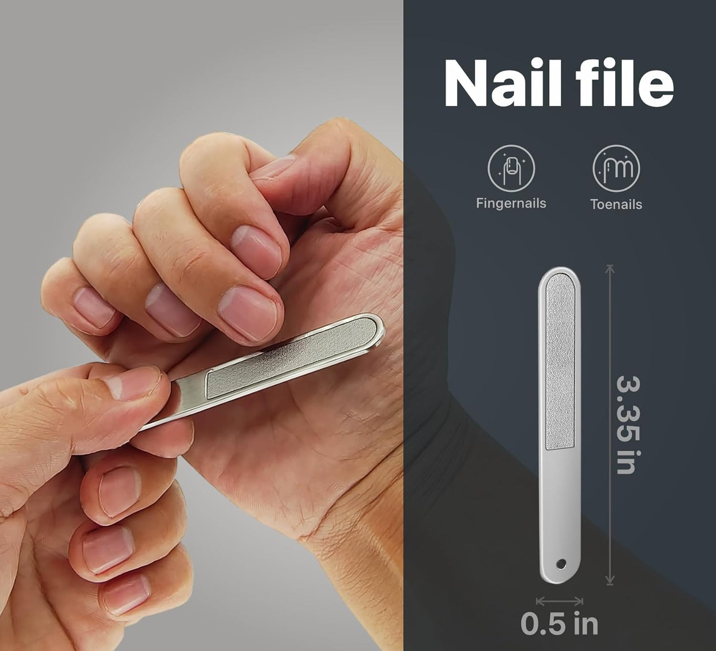 Konovo 5-Piece Nail Clippers Set,Stainless Steel Manicure Kit, Nail Grooming Travel Kit, Ail Clippers for Men, Toenail Clippers or Nail Cutter, Fingernail Clippers For Women, Manicure and Pedicure Kit