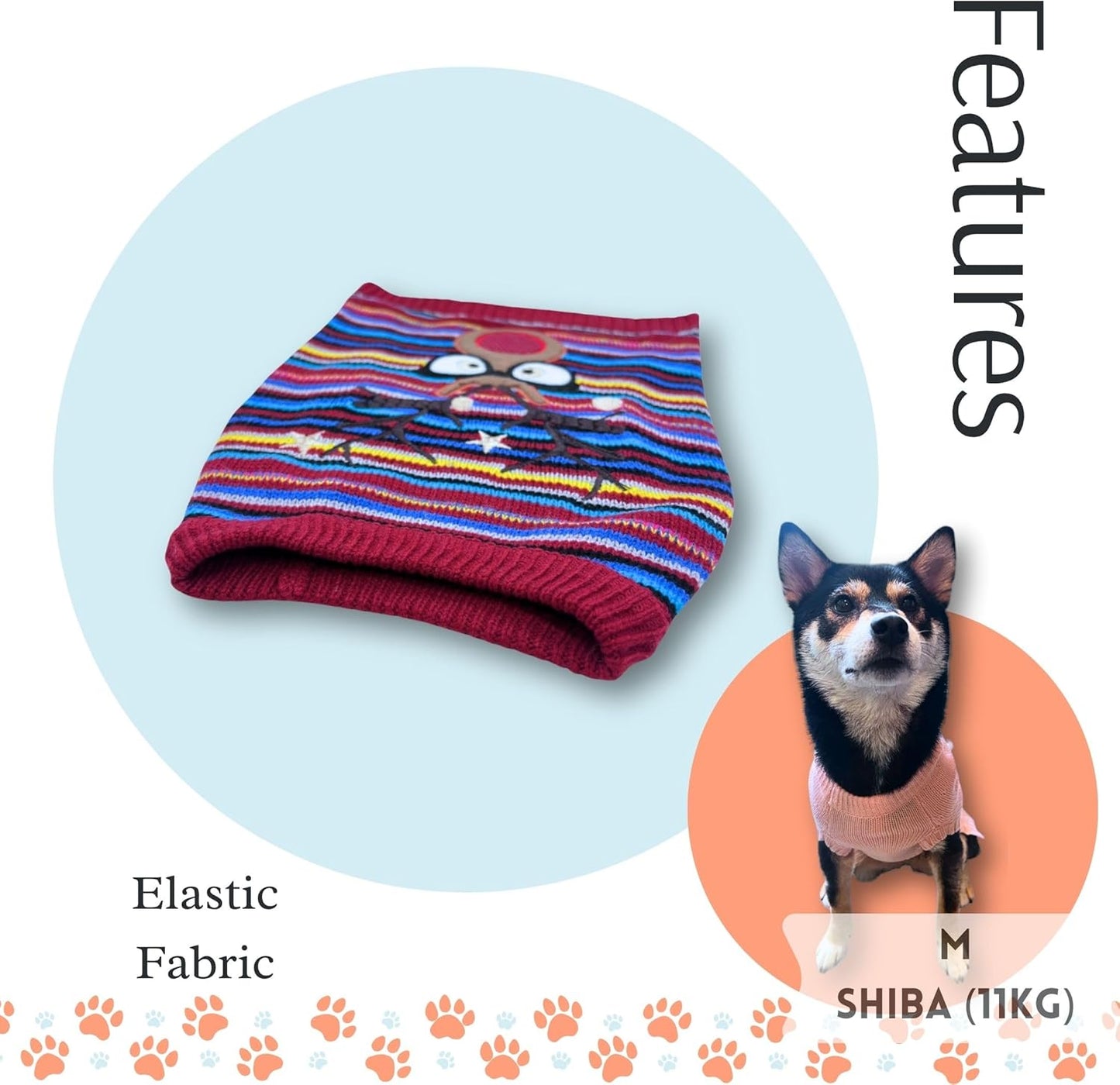 Cute Sweater for Dogs and Cats Soft Flannel Pet Outfit Warm and Cozy Animal Hoodie Small to Large Pet Clothes for Halloween Parties and Everyday Wear (X-Large, Colorful Deer)