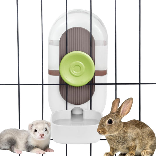 28oz Hanging Automatic Water Dispenser,Rabbit Water Bottle,Bunny Guinea Pig Ferret Water Bowl for Cage,Suitable for Small Animal Puppies(Cage Grid Spacing Over 1.2'')