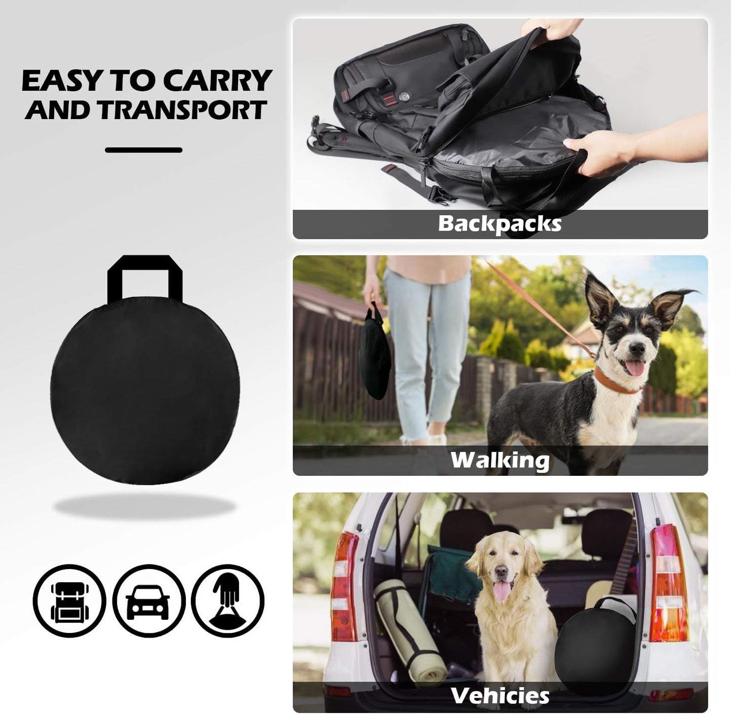 Cat Tent Outdoor, Pet Enclosure Tent Suitable for Cats and Small Animals, Indoor Playpen Portable Exercise Tent with Carry Bag(Black)