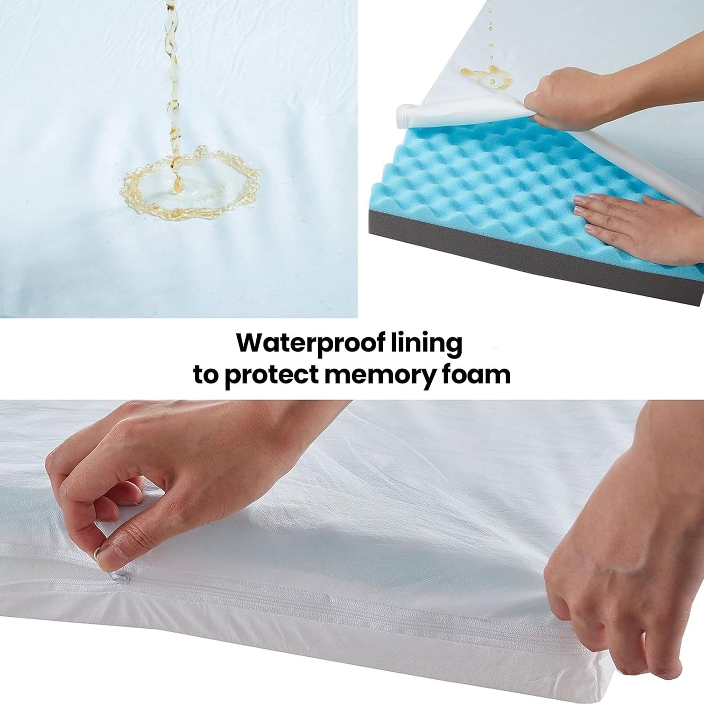 Orthopedic Memory Foam Dog Bed,Cooling Dog Beds for Extra Large Dogs, Washable Pet Beds for Crate with Faux Fur Cover, Waterproof Lining, XXXL(50inch)