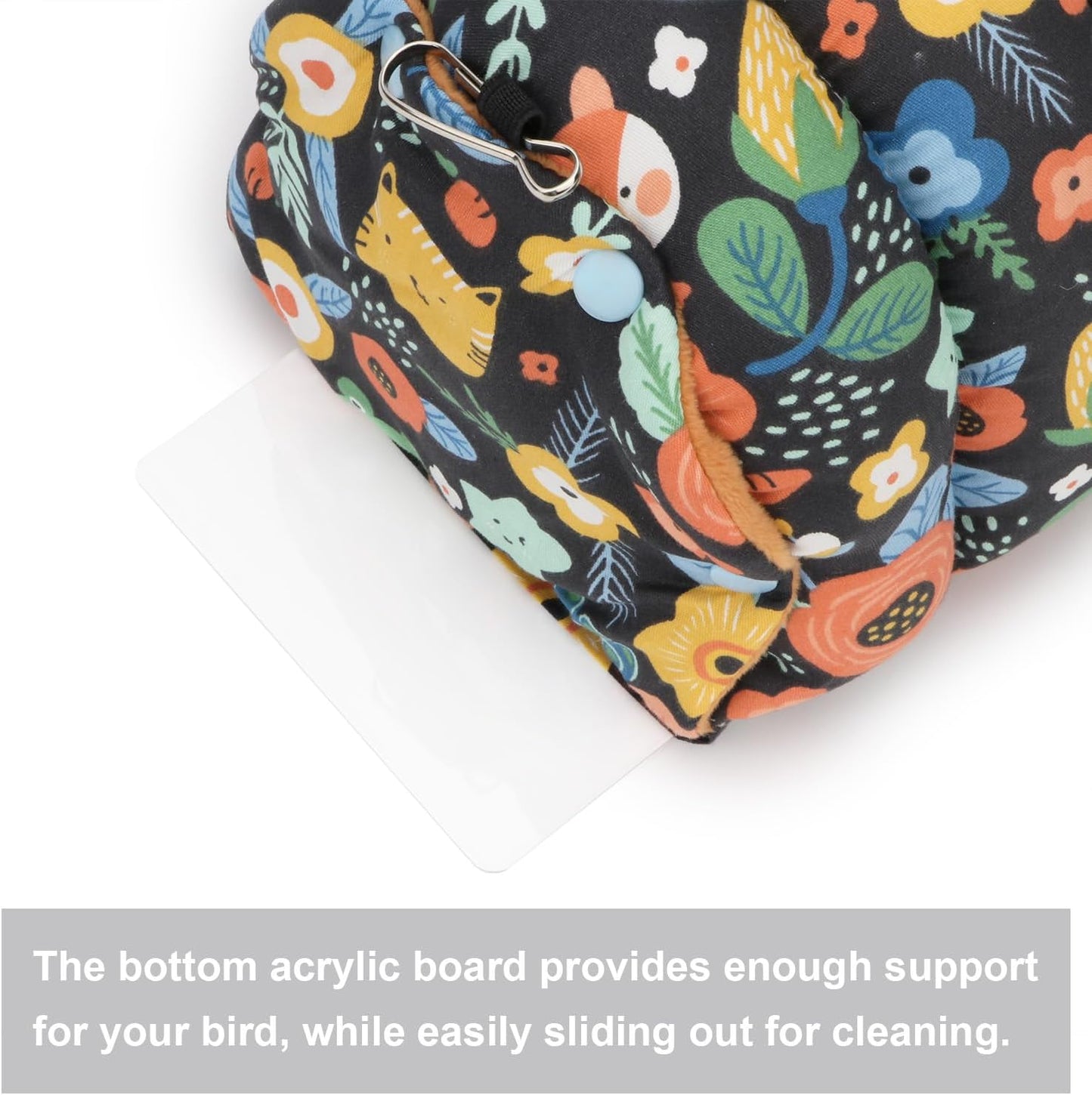 Wontee Bird Nest House Winter Warm Snuggle Hut Bird Bed Hanging Hammock for Parrots Budgies Parakeets Caique Senegal Cockatiels Conures (Small, Black)