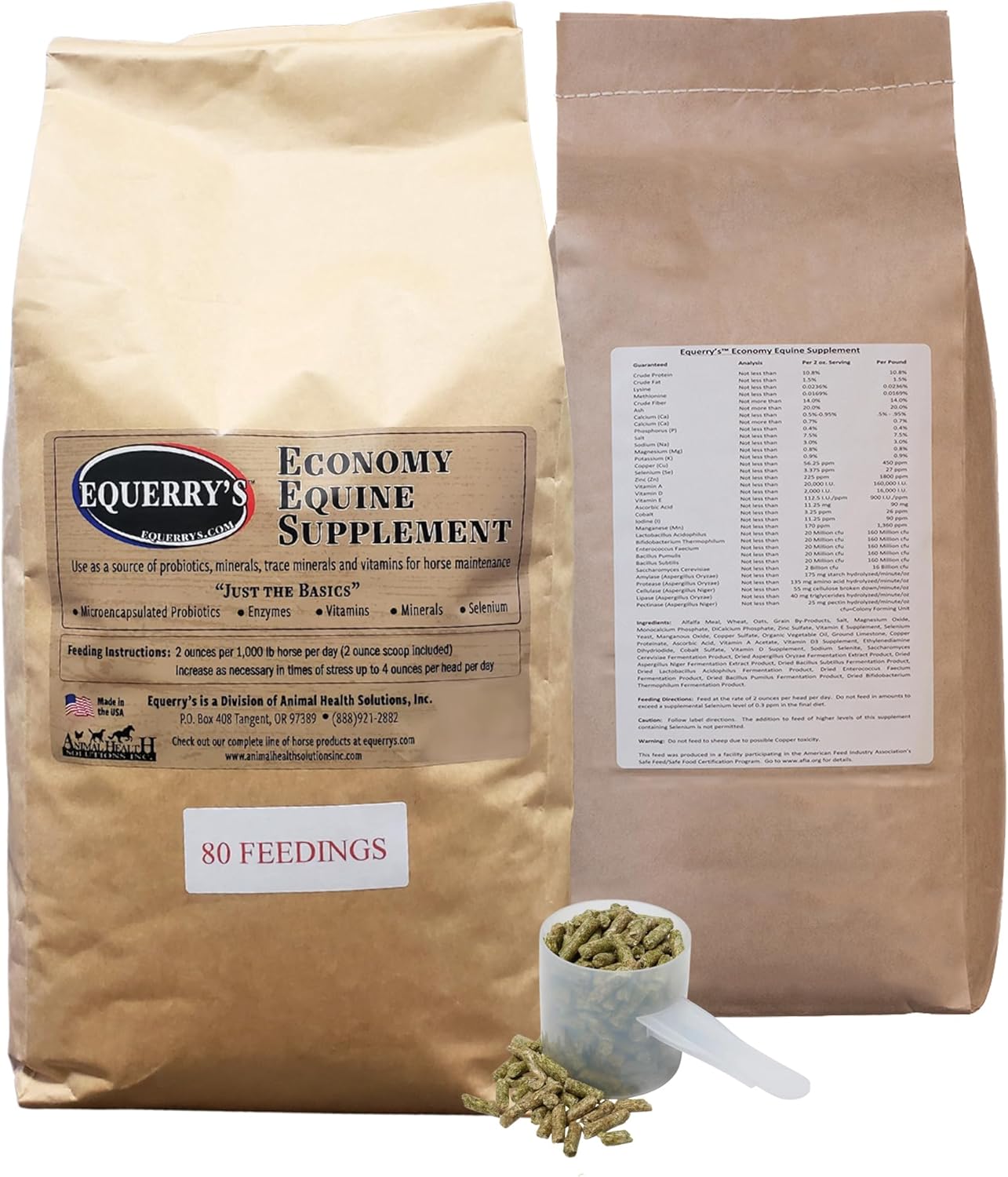 Equerry's Economy Equine Supplement - Horse Probiotics | Supplement for Horses | Horse Vitamins and Minerals Supplement with Enzymes and Selenium, 10lb
