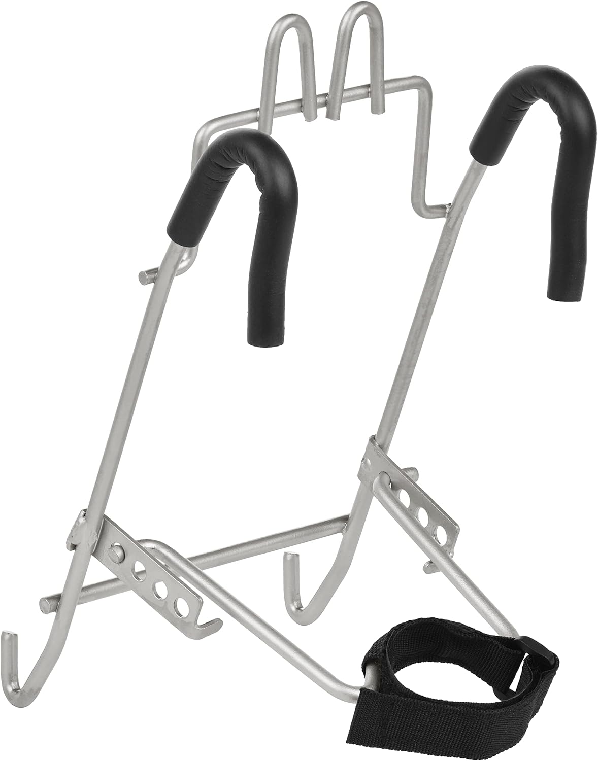 Retrospec Apollo Detachable Front Bike Basket Steel Half-Mesh with Integrated Detachable Hooks and Built-In Handle, Easy Assembly and Portability for Bicycles