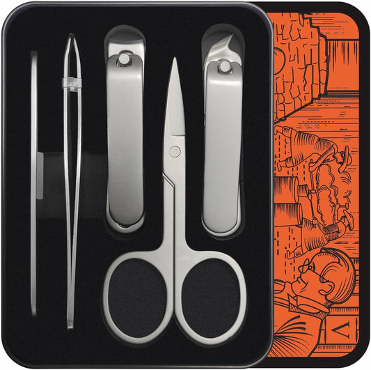 Konovo 5-Piece Nail Clippers Set,Stainless Steel Manicure Kit, Nail Grooming Travel Kit, Ail Clippers for Men, Toenail Clippers or Nail Cutter, Fingernail Clippers For Women, Manicure and Pedicure Kit