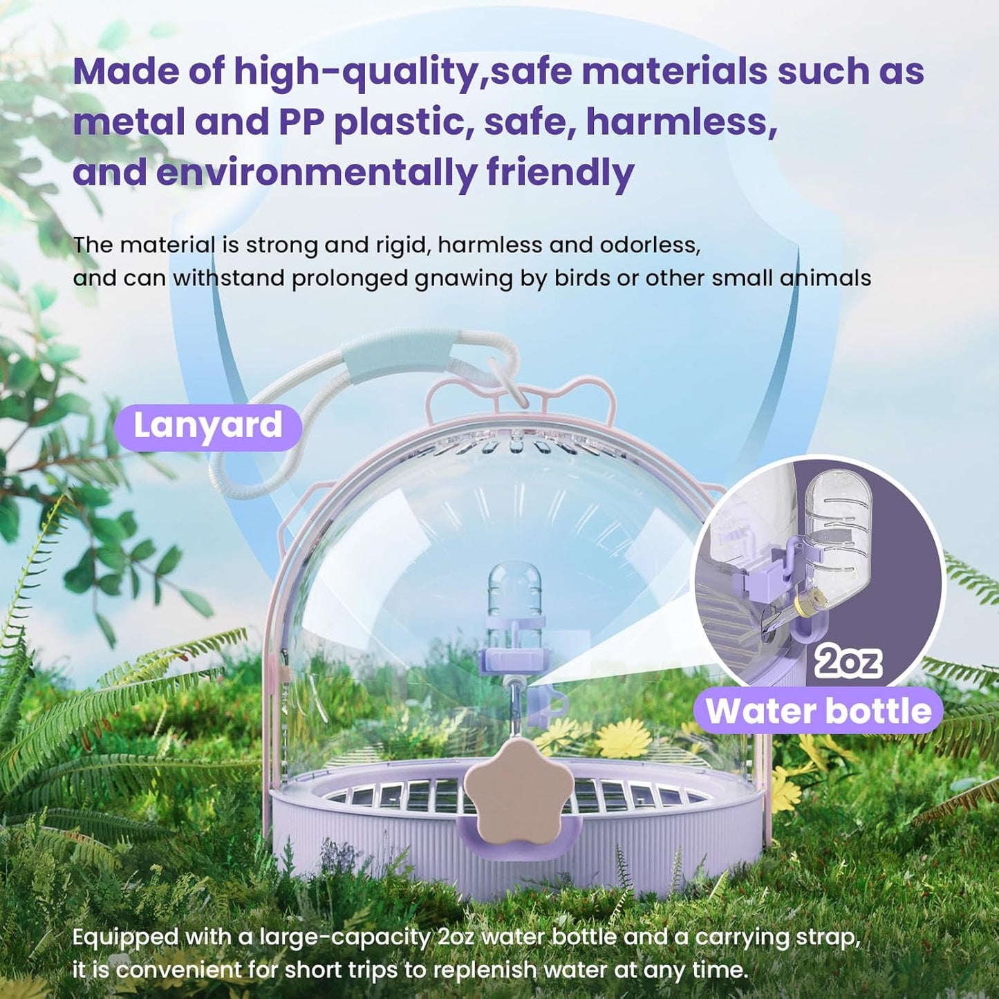 Birdcages,Carriers,Small Bird Travel Cage Carrier, Bird Carry Transport Bag,Small Animal Carrier, Travel Carry-Out Cage with Water Bottle (Yellow)