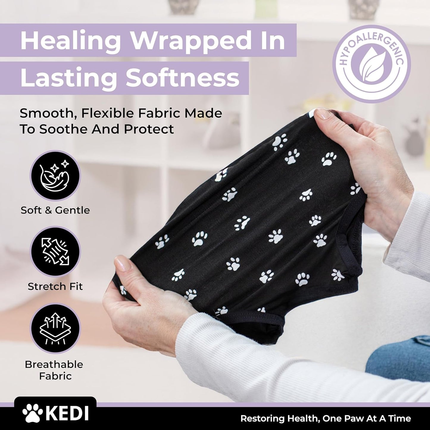 Cat Onesie for After Surgery Care - Breathable Male Female Post Surgical Recovery Suit Vest for Cats with Abdominal Wounds or Skin Issues - Soft Washable Protective Medical Clothing for Pets