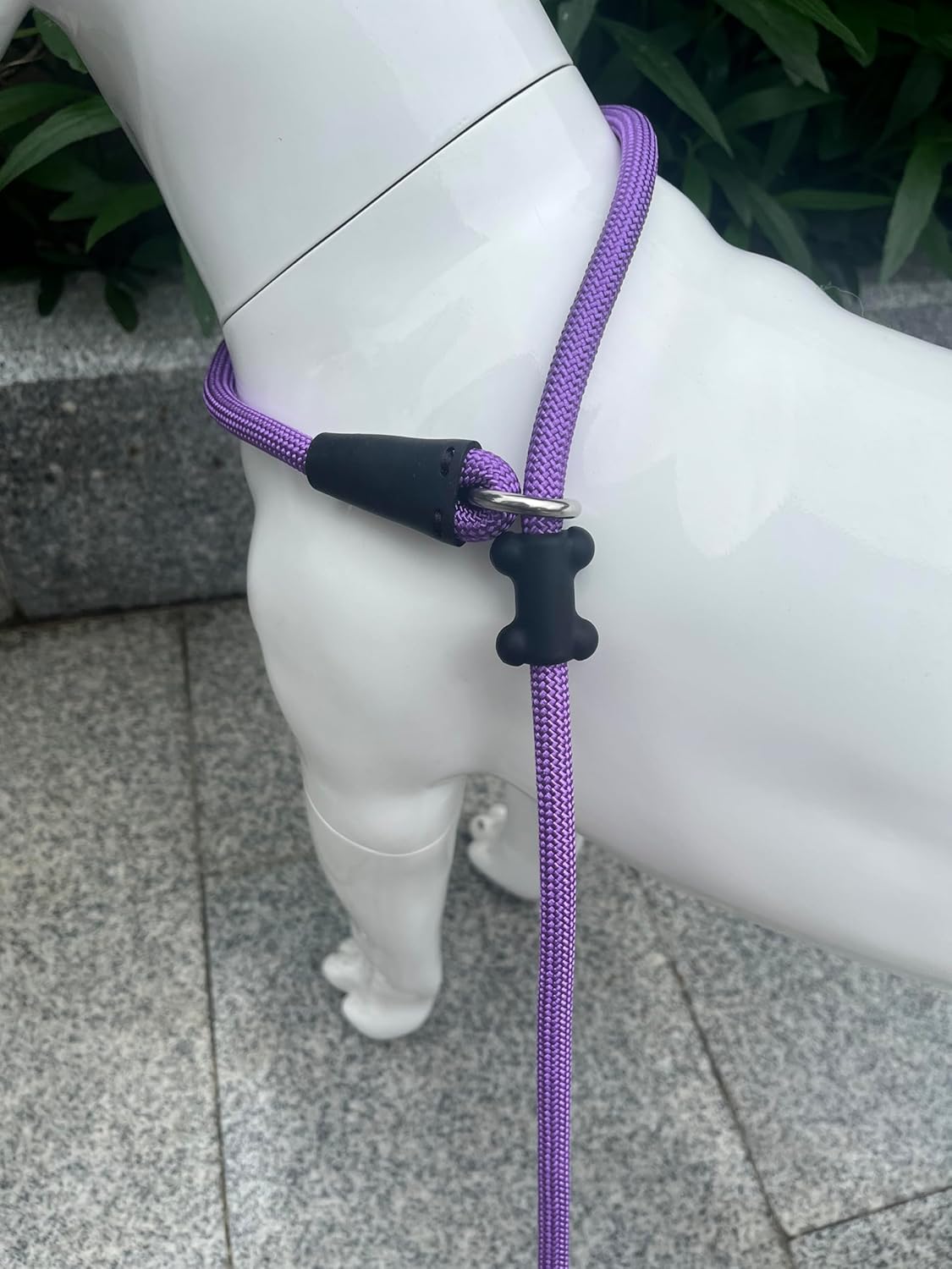Slip Lead Dog Leash,Strong Nylon Rope Leash and Padded Handle,No Pull Outdoor Walking Training Lead for Small Medium Large Dogs(Purple,1/2"×4ft)