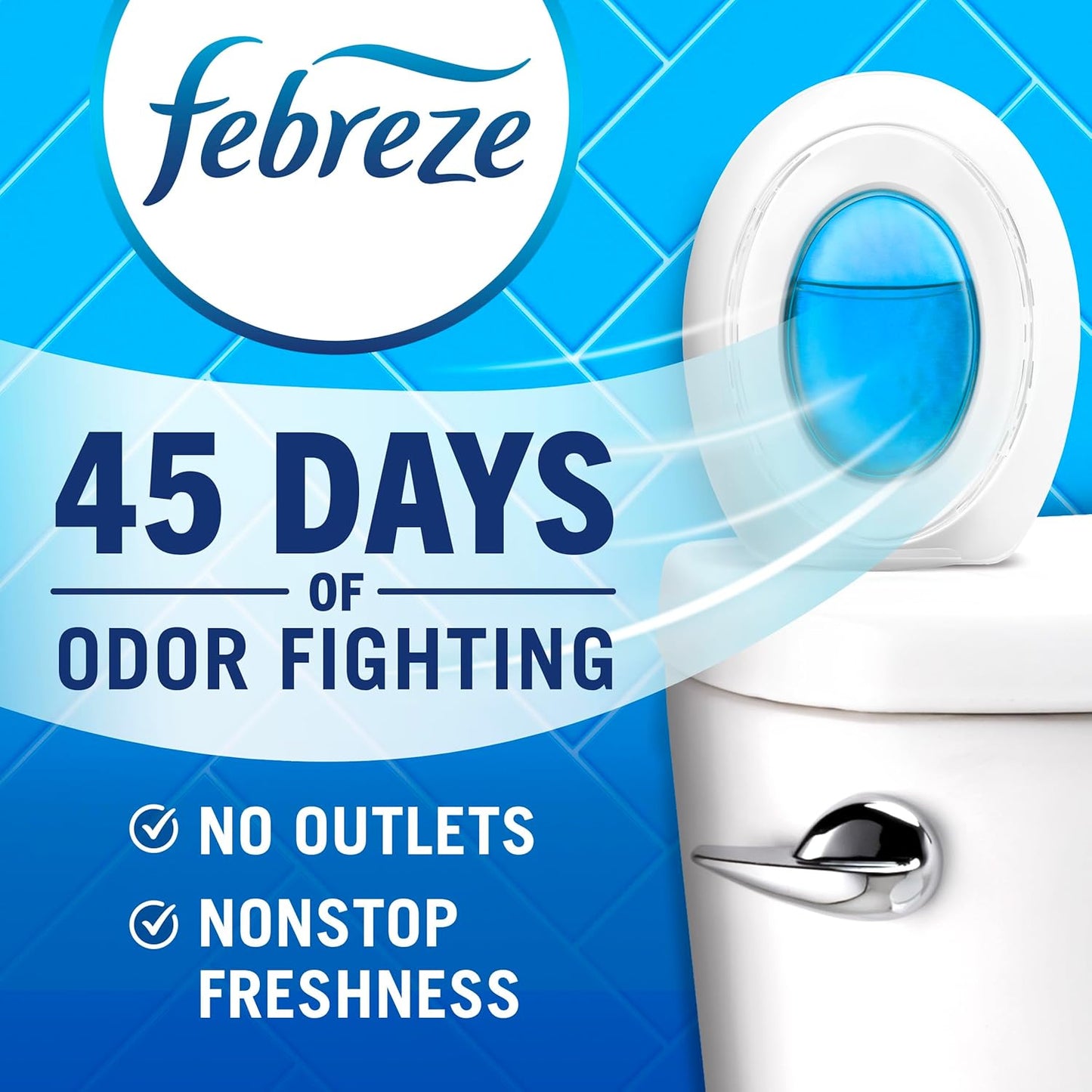 Febreze Bathroom Air Freshener, Odor-Fighting, Plug In Alternative, Air Fresheners for Home and Bathroom and Kitchen, Closet Air Fresheners, Heavy Duty Pet Scent, 4 Count