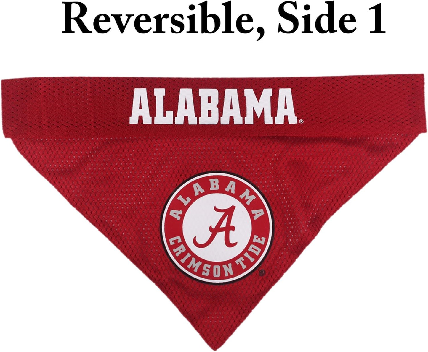 Pets First Collegiate Pet Accessories, Reversible Bandana, Alabama Crimson Tide, Small/Medium