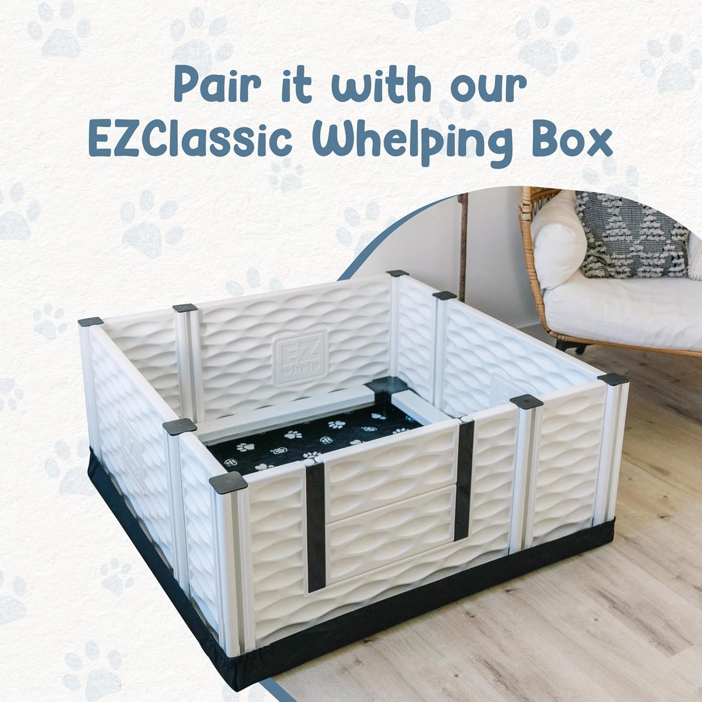 EZwhelp Pack of 2 Reusable Dog Pee Pad, Washable Slip-Resistant Waterproof Mat, 24x48 Inches