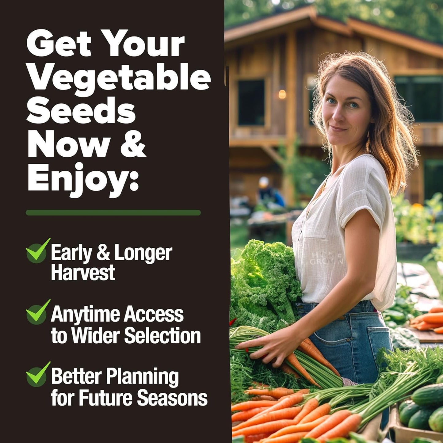 HOME GROWN π¨π¦π π£π₯ππ ππ¨π 15 Heirloom Vegetable Seeds 7,000+ π‘π’π‘-ππ π’ Seeds for Planting, Survival Garden Pack for Preppers, Emergency Bugout Gear, Indoor Outdoor Vegetable Gardening Kit