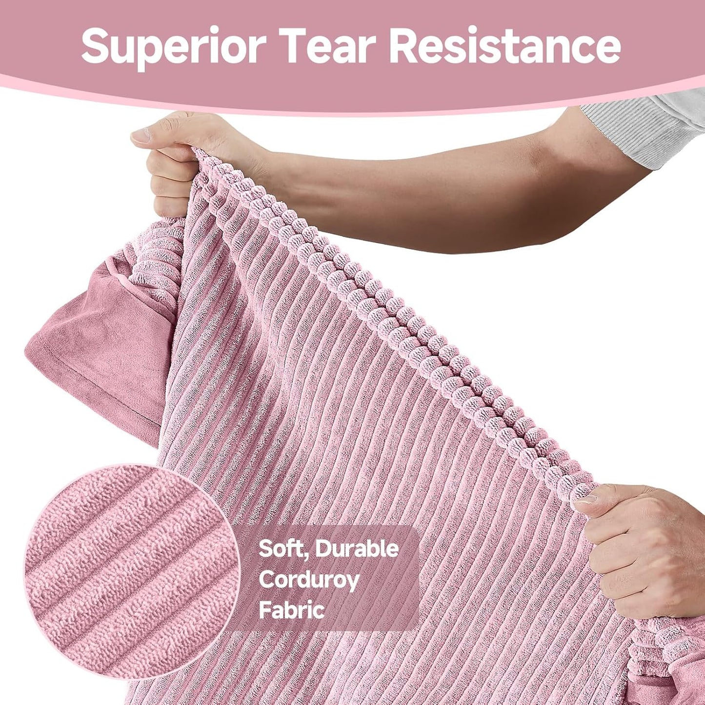 OhGeni Orthopedic Waterproof & Machine Washable Dog Bed for Medium Large Pets, Suitable for Crates, 25D Egg Crate Foam, Non-Slip Bottom & Removable Cover, Invisible Zipper, 35 Inches(Pink)