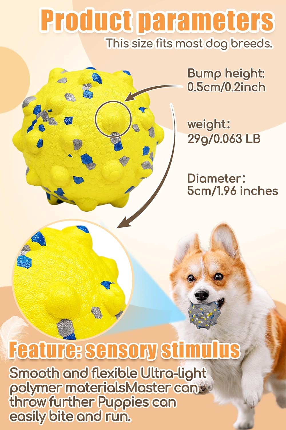 Dog Tennis Balls for Aggressive Chewers, Indestructible Durable Bouncy Interactive Toy for Dogs Fetch Game Lightweight Floating Outdoor Training(4Pcs Small)