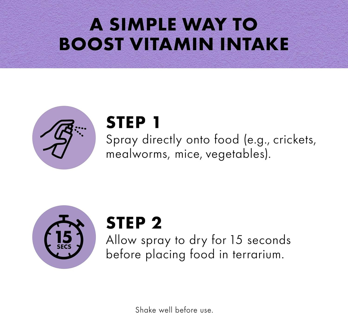 Zilla Vitamin Supplement Food Spray, with Carotene, Spray-on Multivitamin Supplement for Reptiles