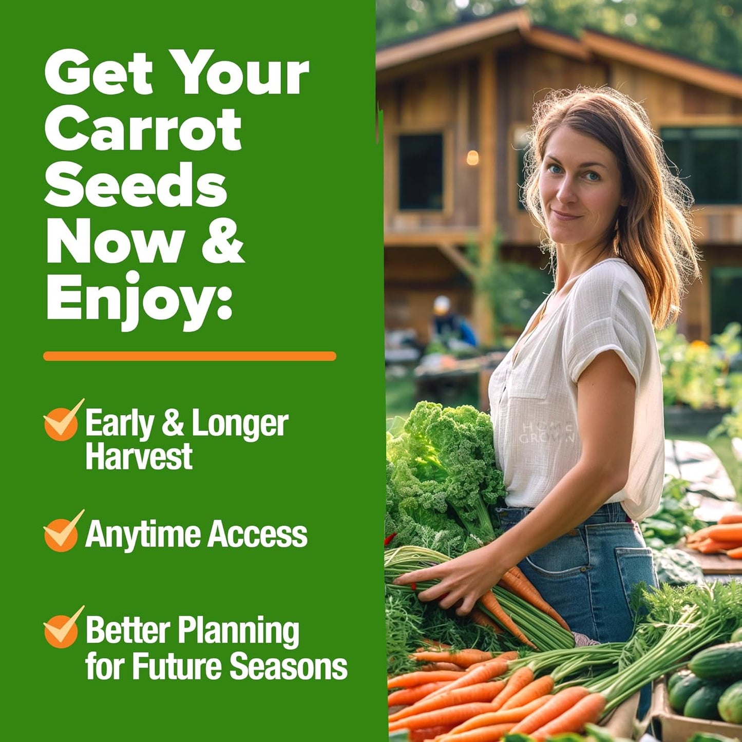 HOME GROWN π¨π¦π π£π₯ππ ππ¨π Rainbow Carrot Seeds β 2500+ Heirloom Seeds (10 Varieties) β High Germination, π‘π’π‘-ππ π’ Vegetable Seeds for Planting Indoors or Outdoor Home Garden
