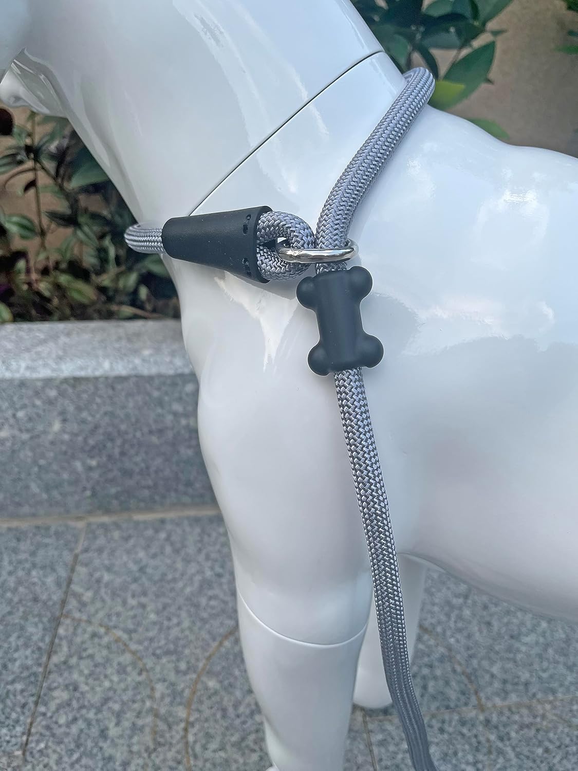 Slip Lead Dog Leash,Strong Nylon Rope Leash and Padded Handle,No Pull Outdoor Walking Training Lead for Small Medium Large Dogs(Grey, 1/2"×6ft)