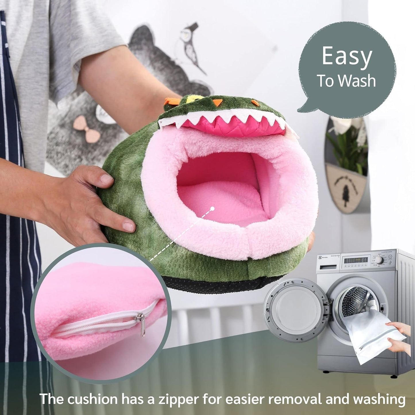 JanYoo Chinchilla Hideout Bed House Toys and Accessories Cage Cave Cute Cube Cup Hide for Bearded Dragon Ferret