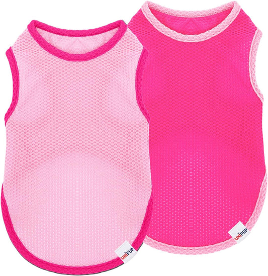 2 Pack Cooling Shirts for Dogs, Breathable Lightweight Dog Shirts for Medium Dogs Girl, Sleeveless Sun Protection Shirts for Dog&Cat Puppy Vest Pet Apparel