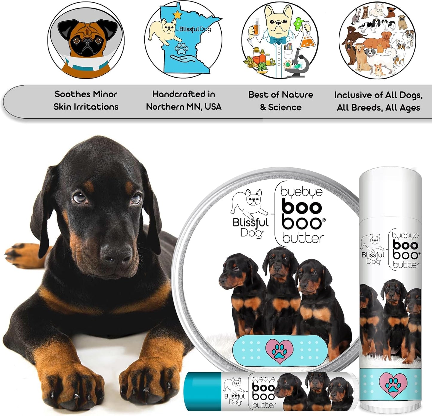 The Blissful Dog Doberman Pinscher Boo Boo Butter, 0.50-Ounce