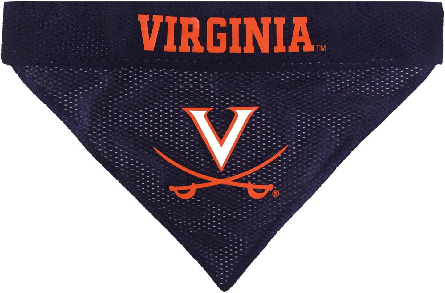 Pets First Collegiate Pet Accessories, Reversible Bandana, Virginia Cavaliers, Large/X-Large