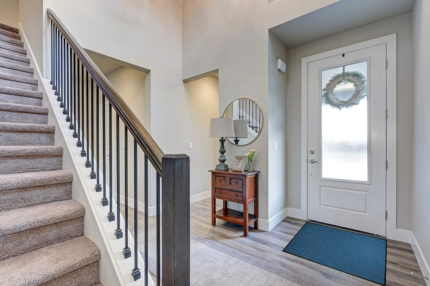 WaterHog Diamond | Commercial-Grade Entrance Mat with Rubber Border – Indoor/Outdoor, Quick Drying, Stain Resistant Door Mat (Camel, 4' x 6')