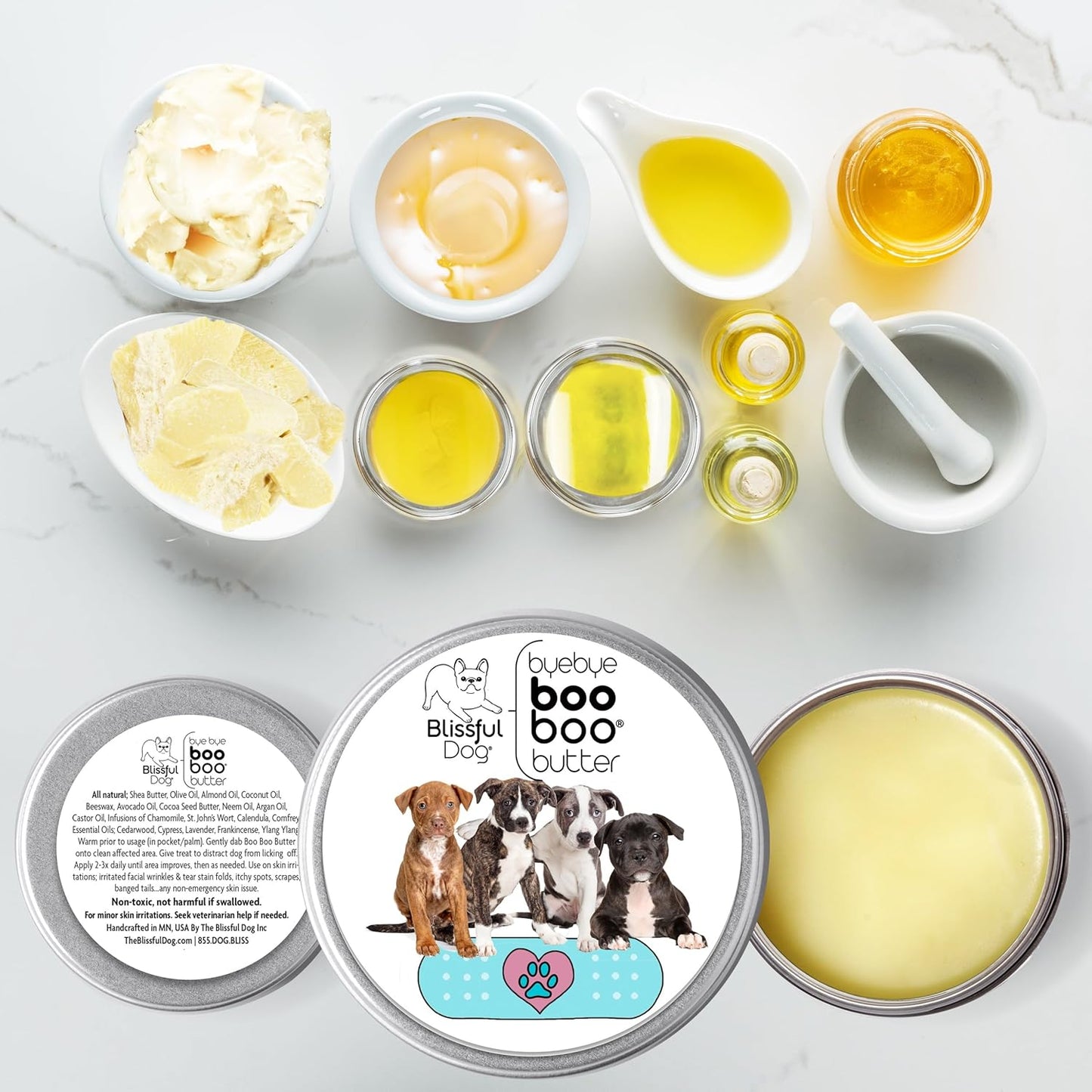 The Blissful Dog Staffordshire Pitbull Terrier Boo Boo Butter, 8-Ounce