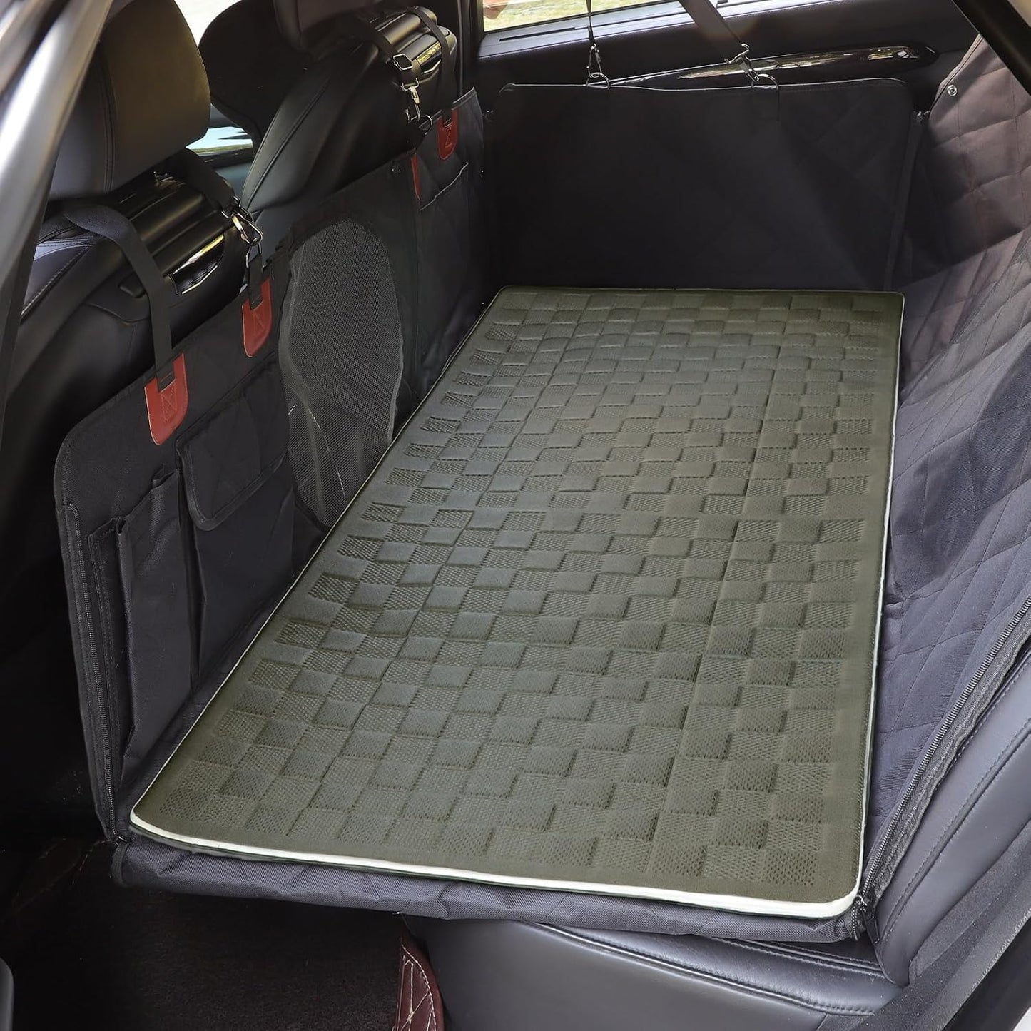 Non-Slip Pet Bed Mat for Back Seat Extender, Hair Resistant Dog Blanket for Hard Bottom Dog Car Seat Cover, Anti Slip Pet Linner Backseat Cover Graphite/M