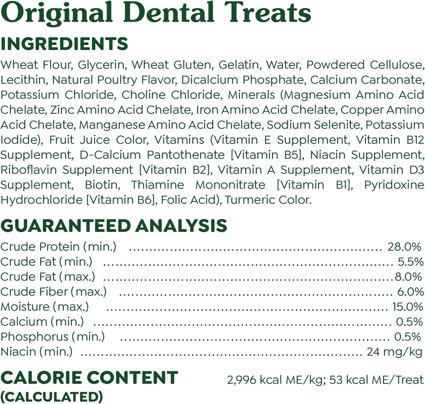 Greenies Original Large Dental Dog Treats, 27 oz. Pack (17 Treats)