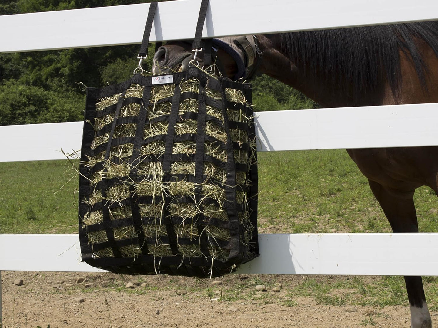 Derby Originals Supreme 4-Sided Slow Feed Hay Bag – Patented, 1-Year Warranty, 3.5" & 1.75" Openings