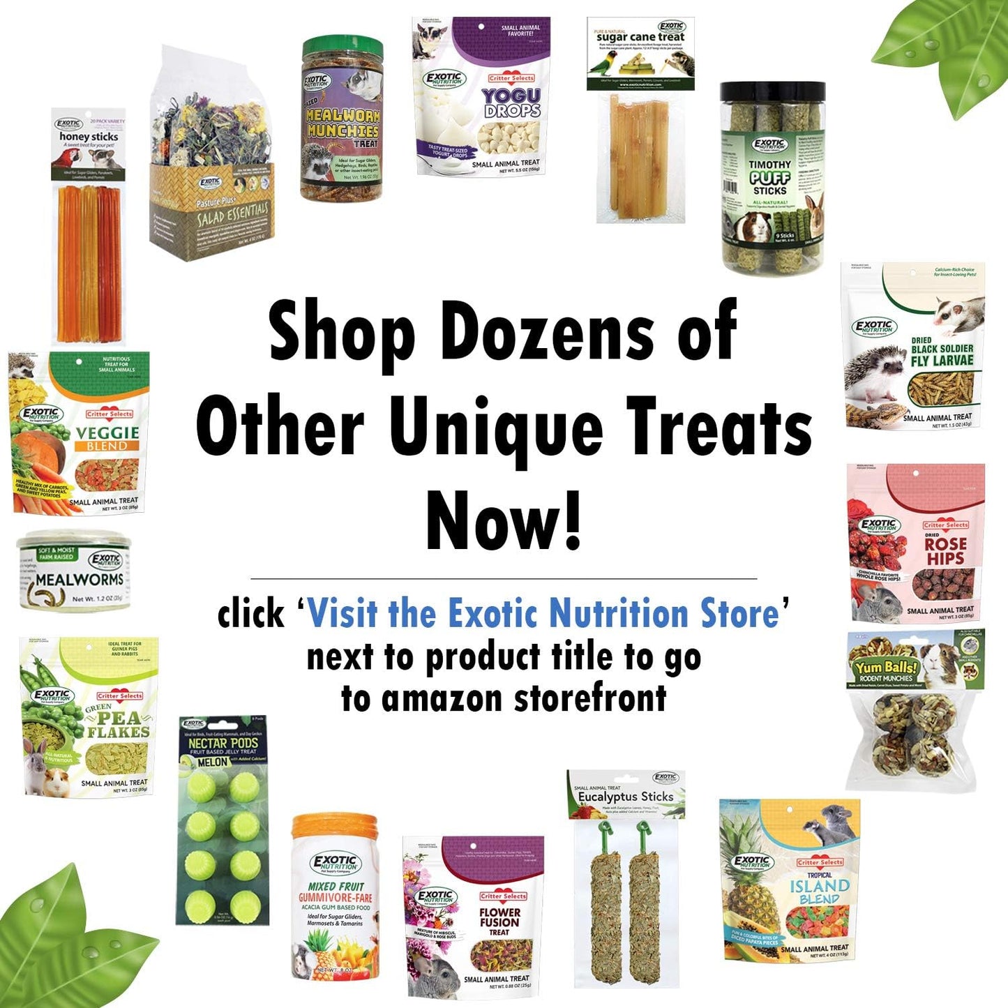 Crunchez Apple and Banana - Crunchy Fruit Flavored Treat Bites - Sugar Gliders, Squirrels, Marmosets, Prairie Dogs, Hamsters, Chinchillas, Exotic Birds, Rabbits, Guinea Pigs, Degus, Small Pets