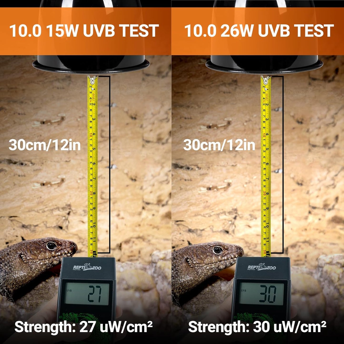 REPTI ZOO UVB Light for Desert Reptile 2 Pack, 10.0 15W UVA UVB Reptile Light Bulb, UVB Lamp for Bearded Dragons Tortoises Lizards Snakes