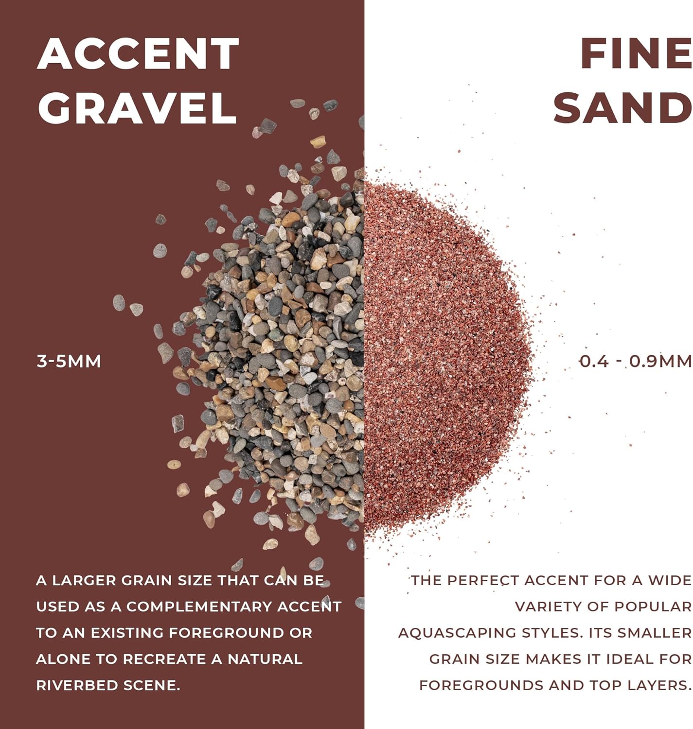 Ultum Nature Systems Controsand Morocco Gravel (8L) - Small Pebbles for Fish Tank - Planted Aquarium Rocks - Fish Tank Substrate - Aquarium Pebbles - Versatile Fish Tank Stones