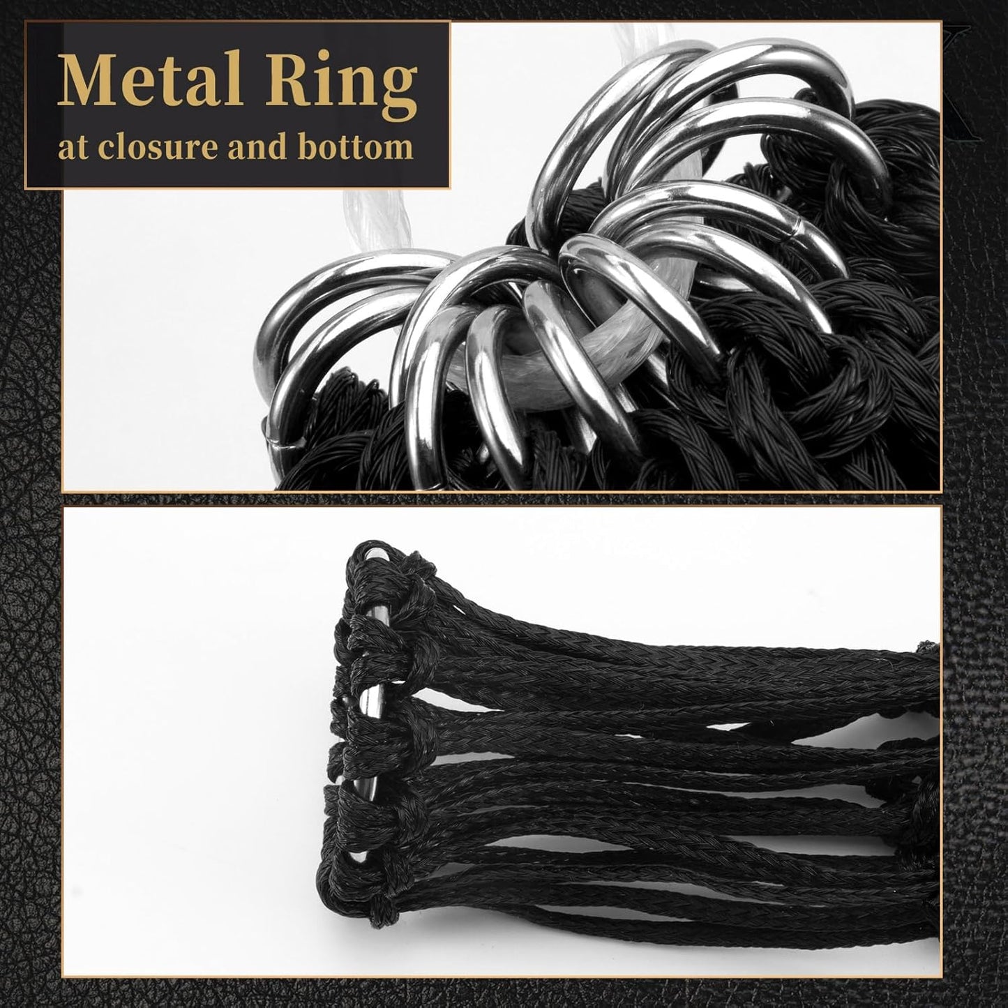 Bloomoak Slow Hay Net Feeder for Horses, Durable Soft Black PE 2String Hay Bales Bags with 2" Hole, Fit 36 * 18 * 18" Square Bale EasilyâŚ