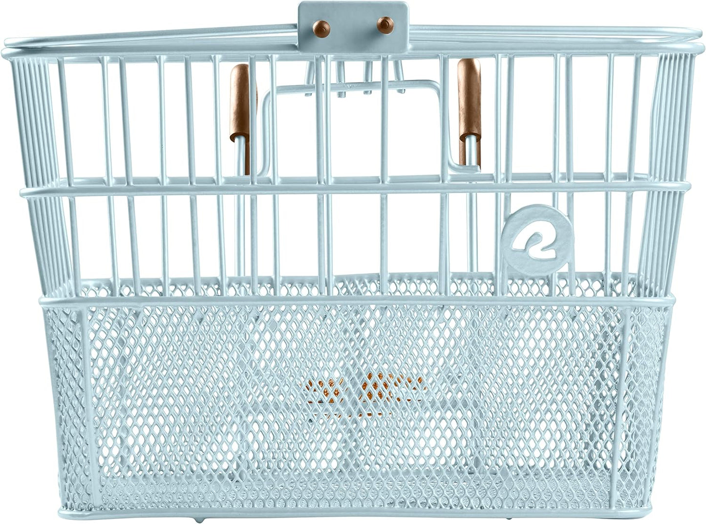 Retrospec Apollo Detachable Front Bike Basket Steel Half-Mesh with Integrated Detachable Hooks and Built-In Handle, Easy Assembly and Portability for Bicycles