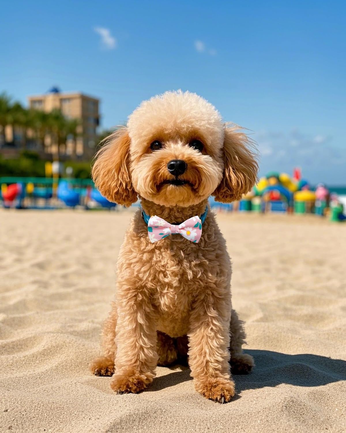 PET SHOW 10 Pack Floral Small Dog Bow Ties Sliding Collar Attachments Puppy Cats Spring Bowties for Medium Dogs Daisy Rose Bowknots Party Holiday Pet Grooming Accessories