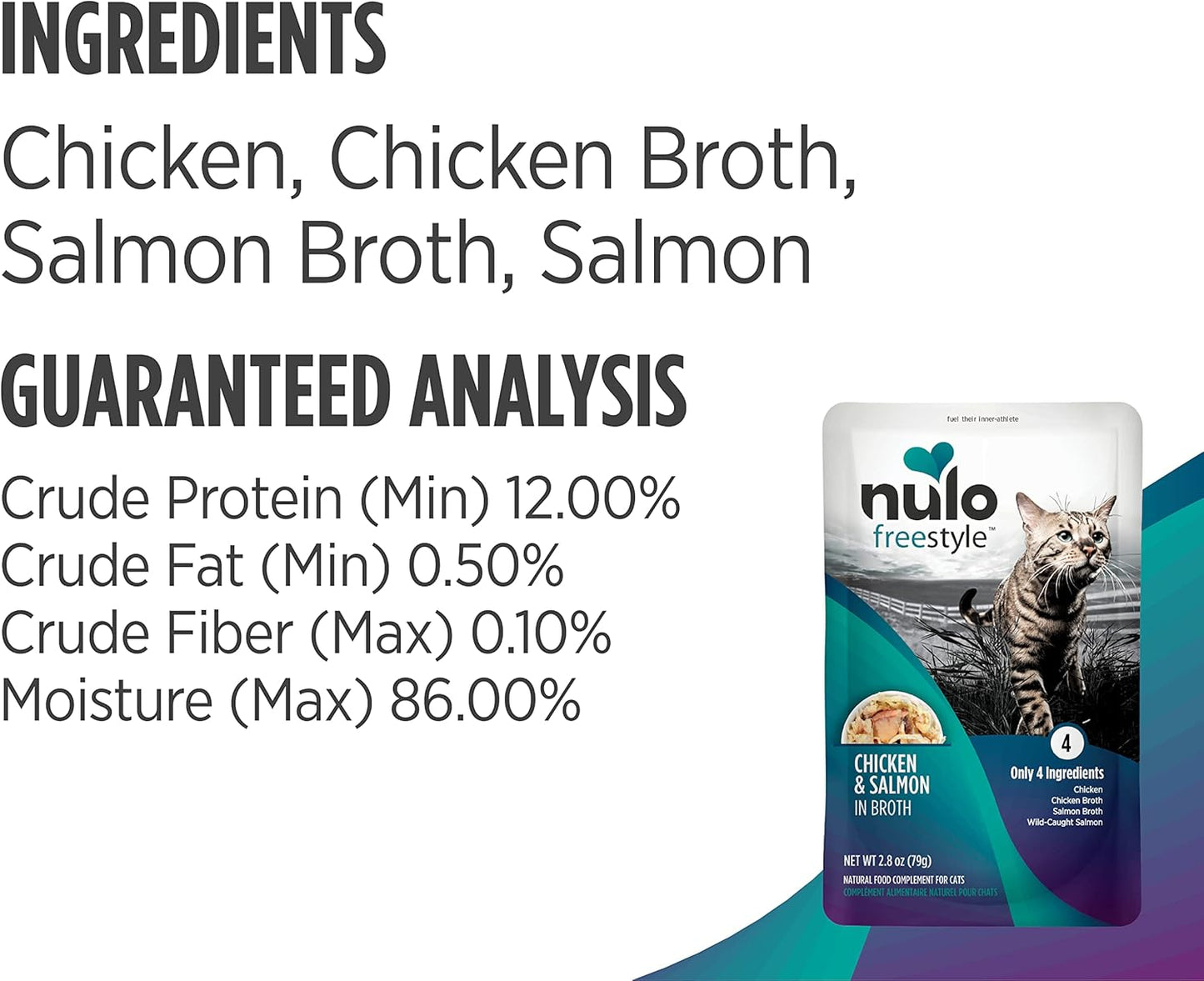 Nulo Freestyle Cat & Kitten Wet Cat Food Pouch, Premium All Natural Grain-Free Soft Cat Food Topper with Amino Acids for Heart Health and High Animal-Based Protein