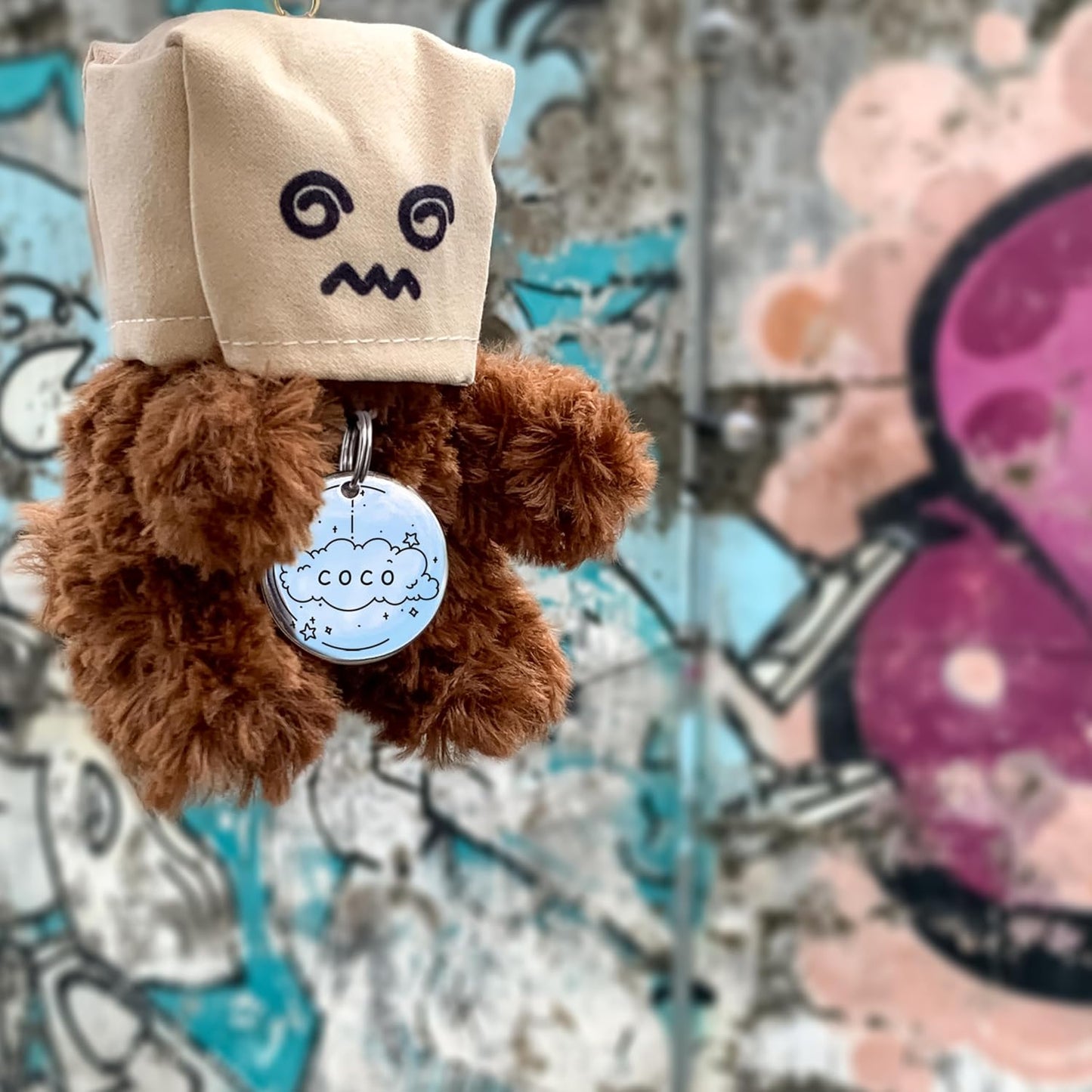 Name Pattern Art Design - Dog Tags Personalized for Pets - Custom Cats Dogs ID Tag - Stainless Steel Deep Engraving (Round)