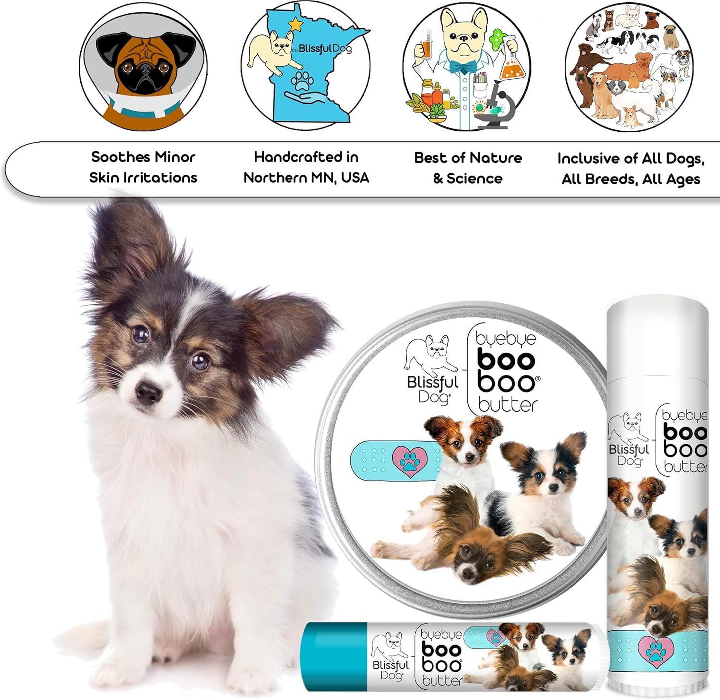 The Blissful Dog Papillon Boo Boo Butter, 1-Ounce