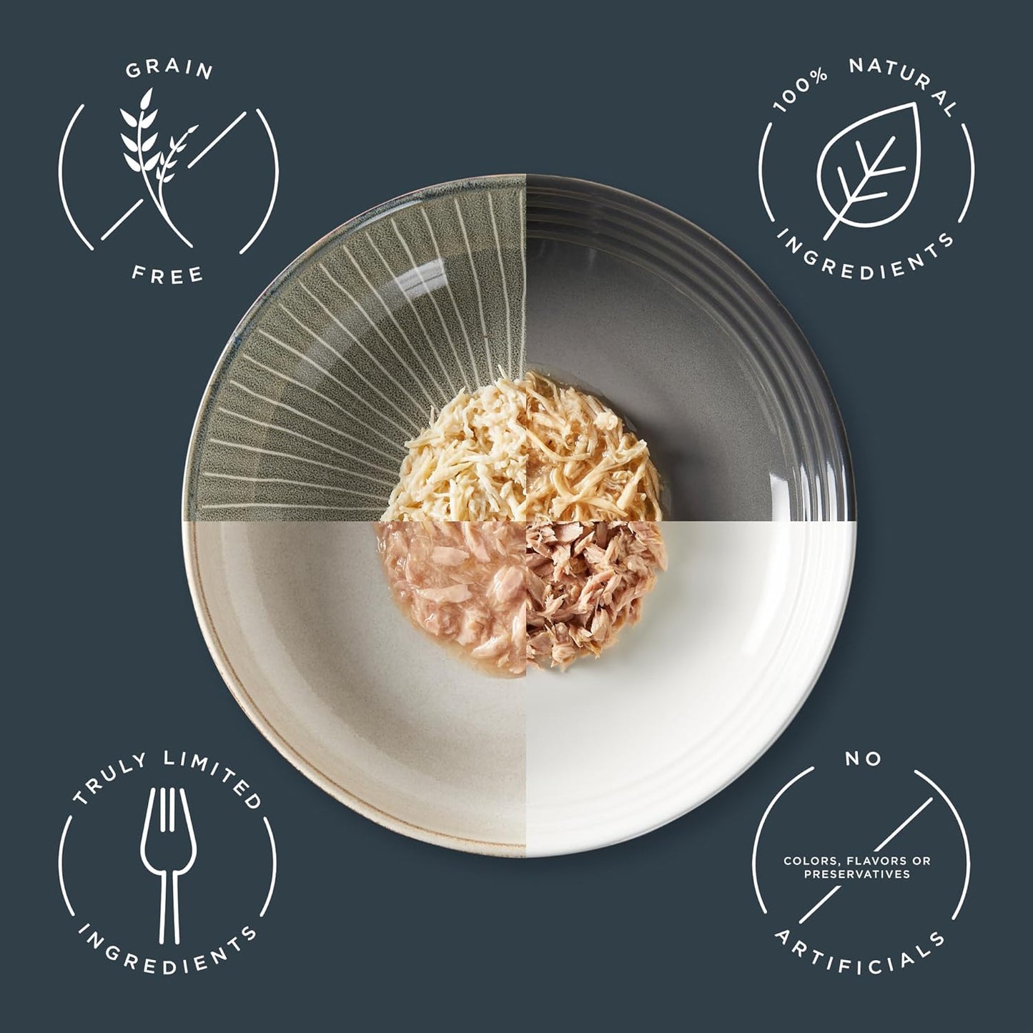 Reveal Natural Wet Cat Food, 18 Count, Grain Free, Limited Ingredient Cat Food Cups, Tuna with Shrimp in Broth, 2.12 oz Easy Peel Cups