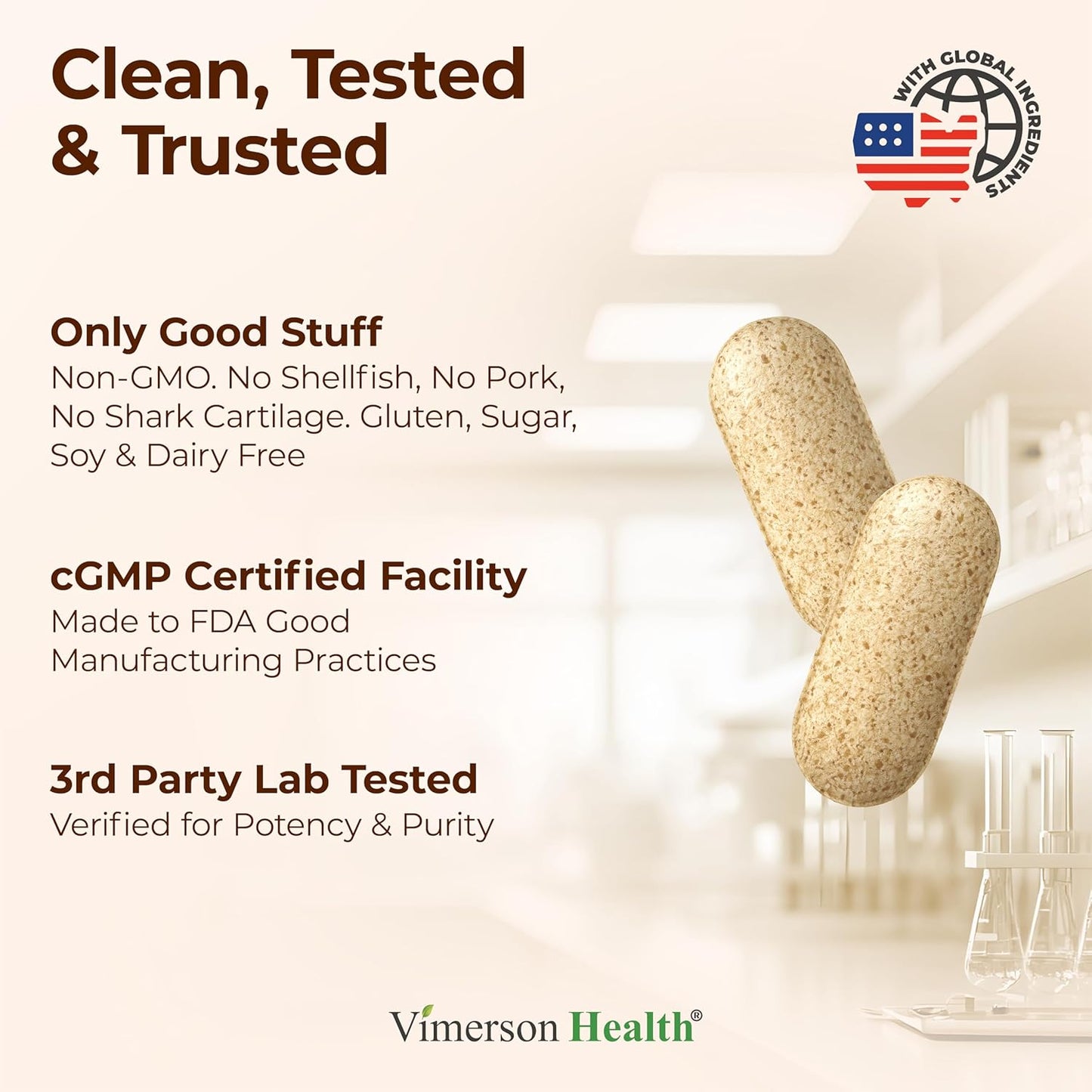 Glucosamine Chondroitin MSM – Joint Support Supplement for Women and Men with Glucosamine Sulfate 1500 mg, Chondroitin and MSM – for Cartilage, Joint Health and Flexibility – 90 Tablets