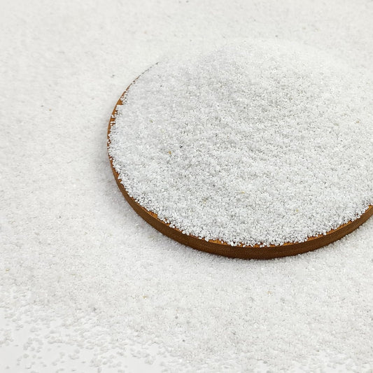 5 lbs Aquarium White Sand, 0.8-2 mm Mini Aquarium Gravel. Coarse Sand for Fish Tank, Paintings, Succulent Plants Potted, Fire Pits, Candle, Vase Filler and Crafts