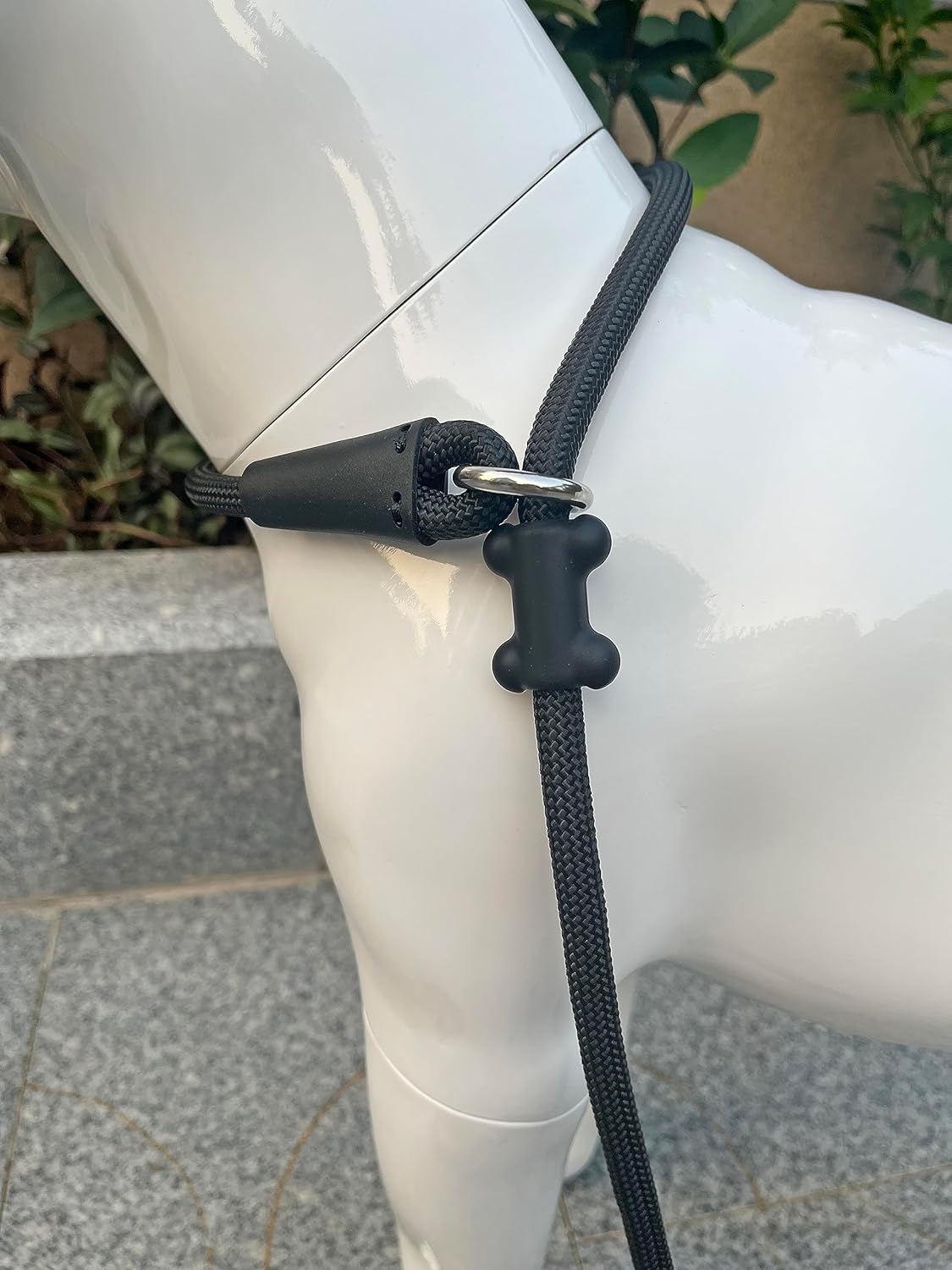 Slip Lead Dog Leash,Strong Nylon Rope Leash and Padded Handle,No Pull Outdoor Walking Training Lead for Small Medium Large Dogs(Black, 1/2"×4ft)