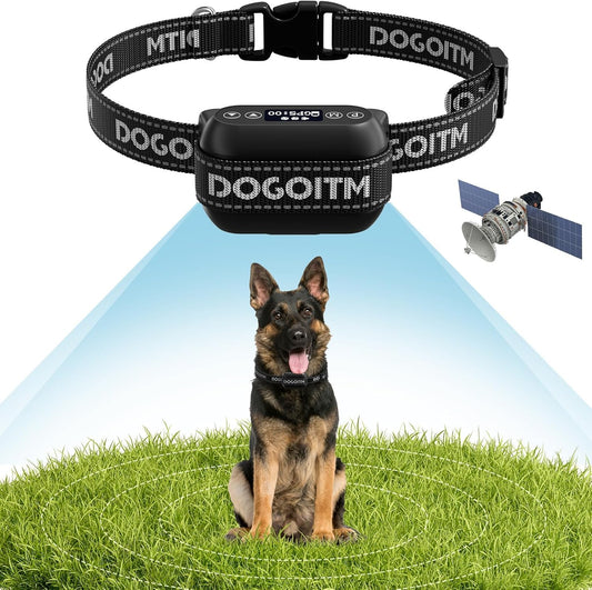 Wireless Dog Fence System, GPS Wireless Dog Collar with 3 Correction Mode, Pet Containment System with AI Smart Signal, Electric Dog Fence Collar for Outdoor Use