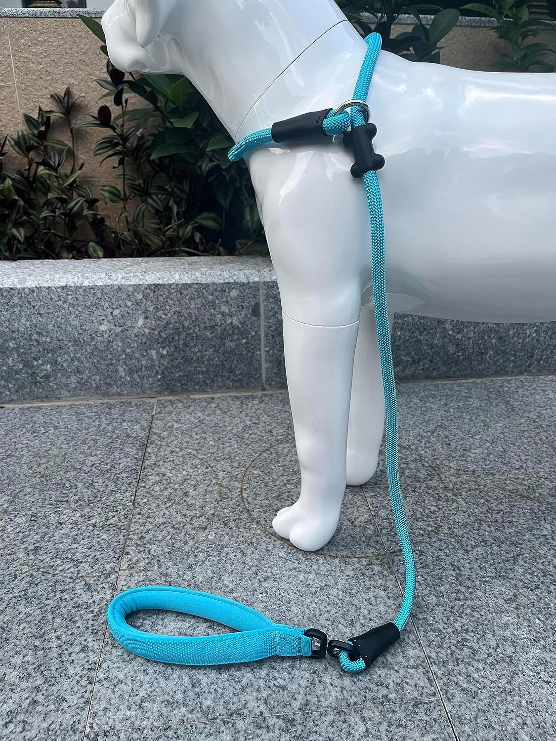 Slip Lead Dog Leash,Strong Nylon Rope Leash and Padded Handle,No Pull Outdoor Walking Training Lead for Small Medium Large Dogs(Blue,1/2"×4ft)